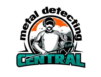 metal detecting central logo design by DreamLogoDesign