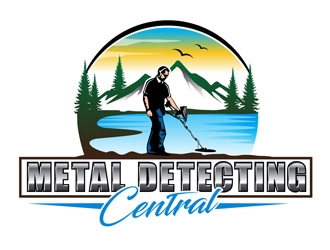 metal detecting central logo design by DreamLogoDesign
