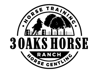 3 Oaks Horse Ranch logo design by ORPiXELSTUDIOS