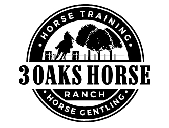 3 Oaks Horse Ranch logo design by ORPiXELSTUDIOS