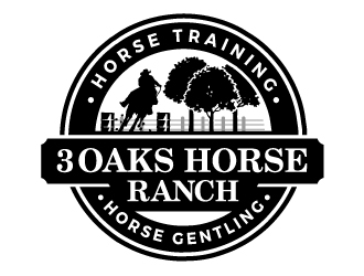 3 Oaks Horse Ranch logo design by ORPiXELSTUDIOS