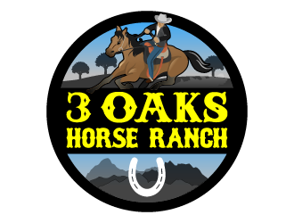 3 Oaks Horse Ranch logo design by reight