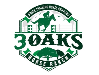 3 Oaks Horse Ranch logo design by DreamLogoDesign