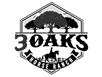3 Oaks Horse Ranch logo design by DreamLogoDesign