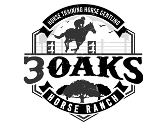 3 Oaks Horse Ranch logo design by DreamLogoDesign