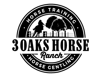 3 Oaks Horse Ranch logo design by ORPiXELSTUDIOS