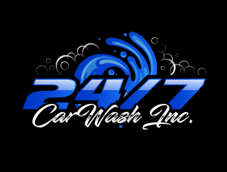 24/7 CarWash logo design by PRN123