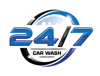 24/7 CarWash logo design by shere