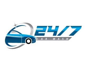 24/7 CarWash logo design by shere