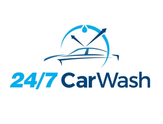 24/7 CarWash logo design by shere