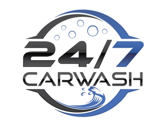 24/7 CarWash logo design by shere