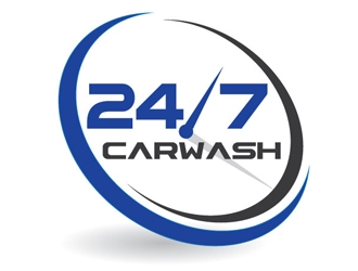 24/7 CarWash logo design by shere