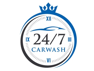 24/7 CarWash logo design by shere