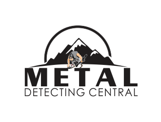 metal detecting central logo design by giphone