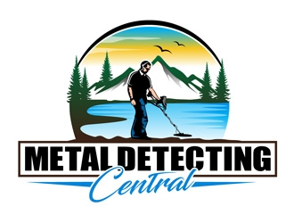 metal detecting central logo design by DreamLogoDesign