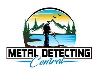 metal detecting central logo design by DreamLogoDesign