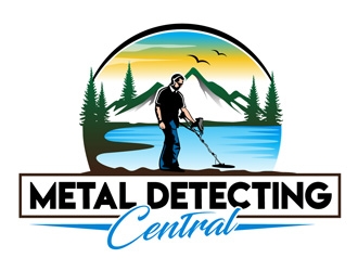 metal detecting central logo design by DreamLogoDesign