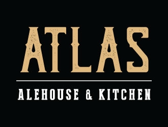 Atlas Alehouse & Kitchen logo design by Suvendu