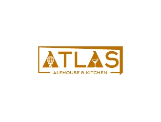 Atlas Alehouse & Kitchen logo design by Rock