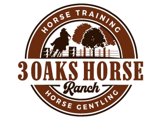 3 Oaks Horse Ranch logo design by ORPiXELSTUDIOS