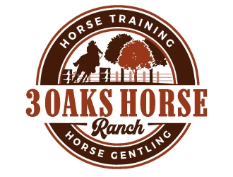 3 Oaks Horse Ranch logo design by ORPiXELSTUDIOS