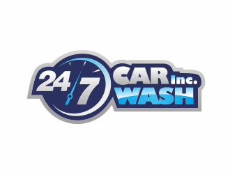 24/7 CarWash logo design by Kindo