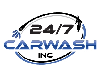 24/7 CarWash logo design by Suvendu