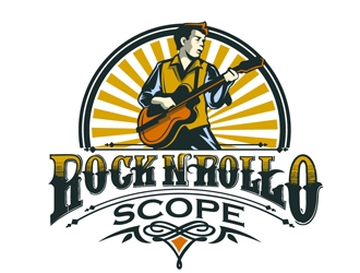 Rock n Roll O Scope logo design by DreamLogoDesign
