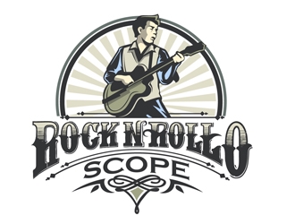 Rock n Roll O Scope logo design by DreamLogoDesign