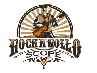 Rock n Roll O Scope logo design by DreamLogoDesign