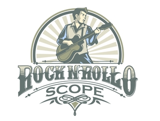 Rock n Roll O Scope logo design by DreamLogoDesign