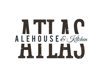 Atlas Alehouse & Kitchen logo design by fawadyk