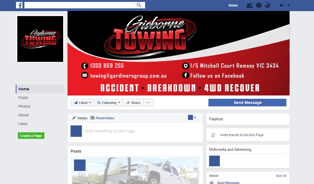 Gisborne Towing Digital Design 48hourslogo