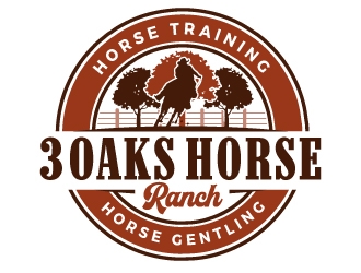 3 Oaks Horse Ranch logo design by ORPiXELSTUDIOS