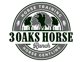3 Oaks Horse Ranch logo design by ORPiXELSTUDIOS