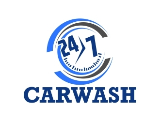 24/7 CarWash logo design by mckris