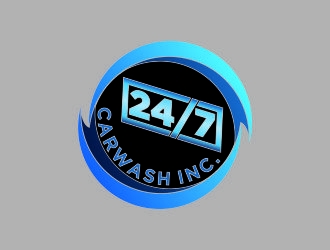 24/7 CarWash logo design by Nafaz