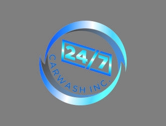 24/7 CarWash logo design by Nafaz