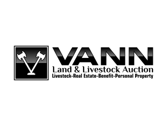 Vann Land & Livestock Auctioneer logo design by rykos