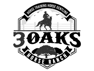 3 Oaks Horse Ranch logo design by DreamLogoDesign