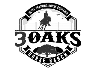3 Oaks Horse Ranch logo design by DreamLogoDesign