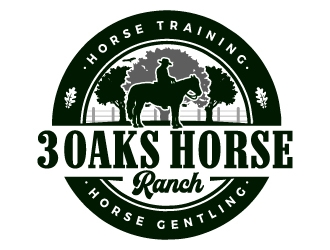 3 Oaks Horse Ranch logo design by ORPiXELSTUDIOS