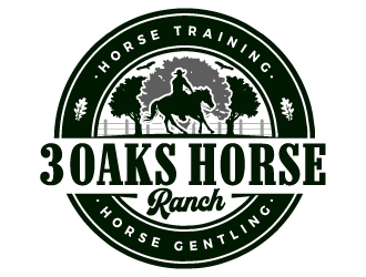 3 Oaks Horse Ranch logo design by ORPiXELSTUDIOS