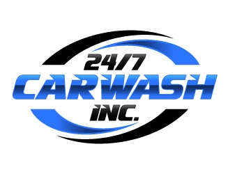 24/7 CarWash logo design by ORPiXELSTUDIOS