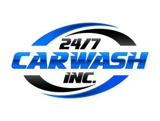 24/7 CarWash logo design by ORPiXELSTUDIOS
