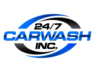 24/7 CarWash logo design by ORPiXELSTUDIOS