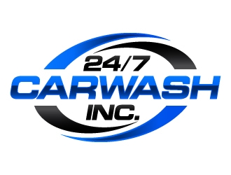 24/7 CarWash logo design by ORPiXELSTUDIOS