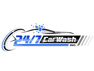24/7 CarWash logo design by REDCROW