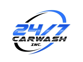 24/7 CarWash logo design by REDCROW
