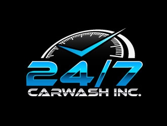 24/7 CarWash logo design by daywalker